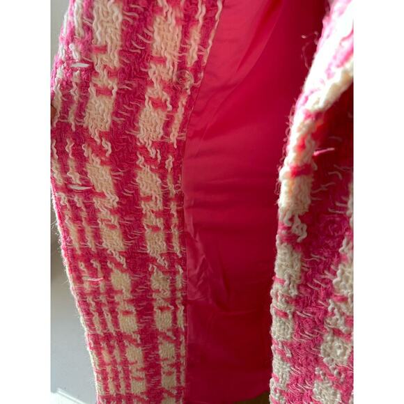 Love Shack Fancy Asryn Coat in Majestic Pink Tweed Size Large - Picture 16 of 16